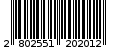 Γραμμωτός κωδικός 2802551202012