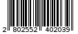 Γραμμωτός κωδικός 2802552402039