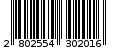 Γραμμωτός κωδικός 2802554302016