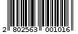 Γραμμωτός κωδικός 2802563001016