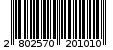 Γραμμωτός κωδικός 2802570201010