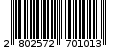 Γραμμωτός κωδικός 2802572701013