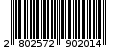 Γραμμωτός κωδικός 2802572902014