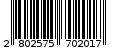 Γραμμωτός κωδικός 2802575702017