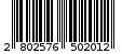 Γραμμωτός κωδικός 2802576502012