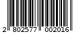 Γραμμωτός κωδικός 2802577002016