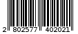Γραμμωτός κωδικός 2802577402021