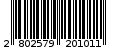 Γραμμωτός κωδικός 2802579201011