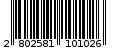 Γραμμωτός κωδικός 2802581101026