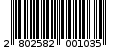 Γραμμωτός κωδικός 2802582001035