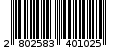 Γραμμωτός κωδικός 2802583401025