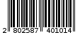 Γραμμωτός κωδικός 2802587401014