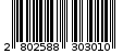 Γραμμωτός κωδικός 2802588303010
