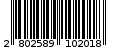 Γραμμωτός κωδικός 2802589102018
