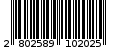Γραμμωτός κωδικός 2802589102025