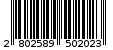 Γραμμωτός κωδικός 2802589502023