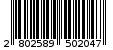 Γραμμωτός κωδικός 2802589502047