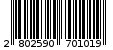 Γραμμωτός κωδικός 2802590701019