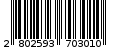 Γραμμωτός κωδικός 2802593703010