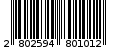 Γραμμωτός κωδικός 2802594801012