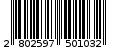 Γραμμωτός κωδικός 2802597501032
