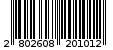 Γραμμωτός κωδικός 2802608201012