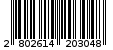 Γραμμωτός κωδικός 2802614203048