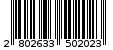 Γραμμωτός κωδικός 2802633502023