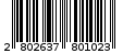 Γραμμωτός κωδικός 2802637801023
