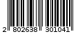 Γραμμωτός κωδικός 2802638301041