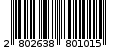 Γραμμωτός κωδικός 2802638801015