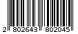 Γραμμωτός κωδικός 2802643802045