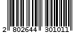 Γραμμωτός κωδικός 2802644301011