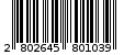 Γραμμωτός κωδικός 2802645801039