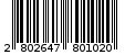 Γραμμωτός κωδικός 2802647801020