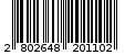 Γραμμωτός κωδικός 2802648201102