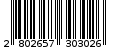 Γραμμωτός κωδικός 2802657303026