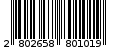 Γραμμωτός κωδικός 2802658801019