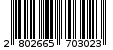 Γραμμωτός κωδικός 2802665703023