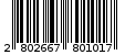 Γραμμωτός κωδικός 2802667801017