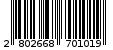 Γραμμωτός κωδικός 2802668701019