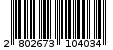 Γραμμωτός κωδικός 2802673104034