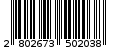 Γραμμωτός κωδικός 2802673502038
