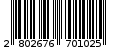 Γραμμωτός κωδικός 2802676701025