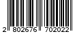 Γραμμωτός κωδικός 2802676702022