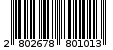 Γραμμωτός κωδικός 2802678801013