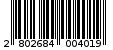 Γραμμωτός κωδικός 2802684004019