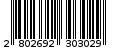 Γραμμωτός κωδικός 2802692303029