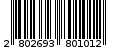 Γραμμωτός κωδικός 2802693801012