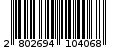 Γραμμωτός κωδικός 2802694104068